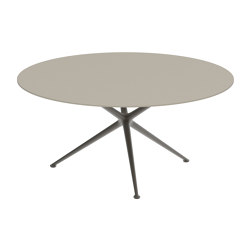 Exes table 160cm round coated aluminium & ceram top | Tavoli pranzo | Royal Botania