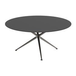 Exes table 160cm round coated aluminium & ceram top | Tavoli pranzo | Royal Botania