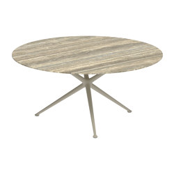 Exes table 160cm round coated aluminium & ceram top | Mesas comedor | Royal Botania