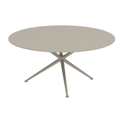 Exes table 160cm round coated aluminium & ceram top | Dining tables | Royal Botania