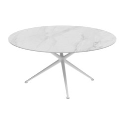 Exes table 160cm round coated aluminium & ceram top | Tavoli pranzo | Royal Botania