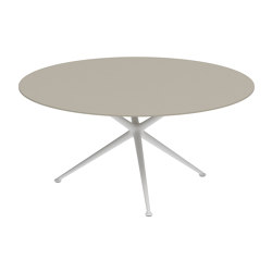 Exes table 160cm round coated aluminium & ceram top | Dining tables | Royal Botania