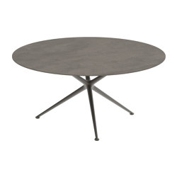 Exes table 160cm round coated aluminium & ceram top | Tavoli pranzo | Royal Botania