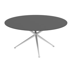 Exes table 160cm round coated aluminium & ceram top | Tavoli pranzo | Royal Botania