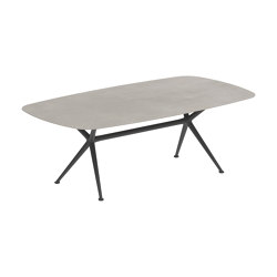 Exes table 220x120cm coated aluminium & ceram top | Mesas comedor | Royal Botania