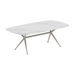 Exes table 220x120cm coated aluminium & ceram top | Mesas comedor | Royal Botania