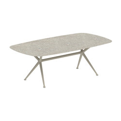 Exes table 220x120cm coated aluminium & ceram top | Mesas comedor | Royal Botania