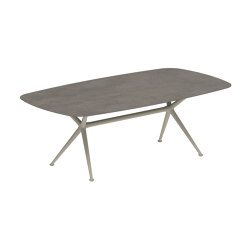 Exes table 220x120cm coated aluminium & ceram top | Mesas comedor | Royal Botania