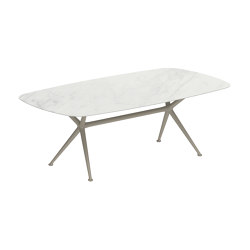 Exes table 220x120cm coated aluminium & ceram top | Mesas comedor | Royal Botania