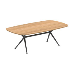 Exes table 220x120cm coated aluminium & teak top | Mesas comedor | Royal Botania