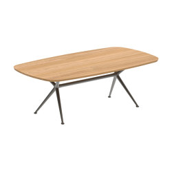 Exes table 220x120cm coated aluminium & teak top | Mesas comedor | Royal Botania