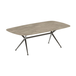 Exes table 220x120cm coated aluminium & ceram top | Mesas comedor | Royal Botania