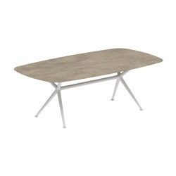 Exes table 220x120cm coated aluminium & ceram top | Mesas comedor | Royal Botania