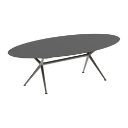 Exes table 250x130cm ellips coated aluminium & ceram top | Tavoli pranzo | Royal Botania