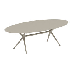 Exes table 250x130cm ellips coated aluminium & ceram top | Tavoli pranzo | Royal Botania