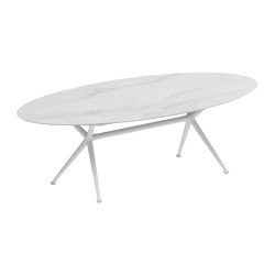 Exes table 250x130cm ellips coated aluminium & ceram top | Tavoli pranzo | Royal Botania