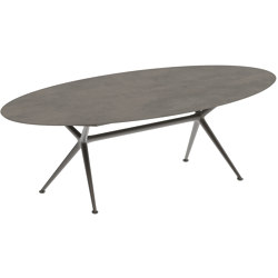 Exes table 250x130cm ellips coated aluminium & ceram top | Tavoli pranzo | Royal Botania