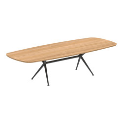 Exes table 300x120cm coated aluminium & teak top | Mesas comedor | Royal Botania