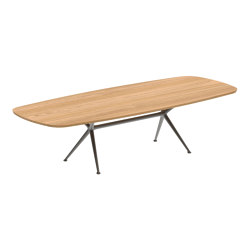 Exes table 300x120cm coated aluminium & teak top | Mesas comedor | Royal Botania