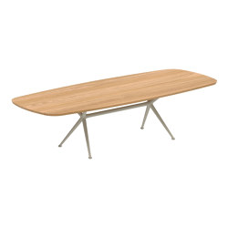 Exes table 300x120cm coated aluminium & teak top | Mesas comedor | Royal Botania