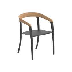 Jive arm chair coated alu & teak | Sedie | Royal Botania