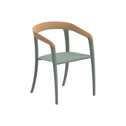 Jive arm chair coated alu & teak | Sedie | Royal Botania