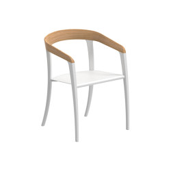 Jive arm chair coated alu & teak | Sedie | Royal Botania