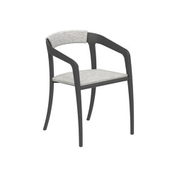 Jive arm chair coated alu & teak | Chairs | Royal Botania