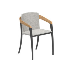 Jive arm chair coated alu & teak | Stühle | Royal Botania