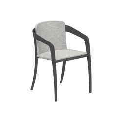 Jive arm chair coated alu & teak | Chairs | Royal Botania