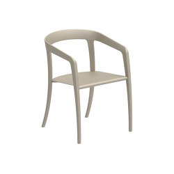 Jive arm chair coated alu & teak | Chairs | Royal Botania