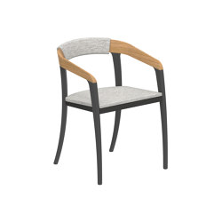 Jive arm chair coated alu & teak | Chairs | Royal Botania