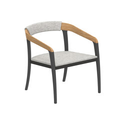 Jive relax chair coated aluminium, olefin fiber & teak | Sessel | Royal Botania