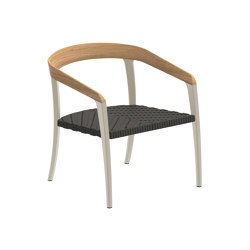 Jive relax chair coated aluminium, olefin fiber & teak | Armchairs | Royal Botania