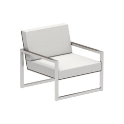 Ninix Lounge 100T with armrests stainless steel | Armchairs | Royal Botania