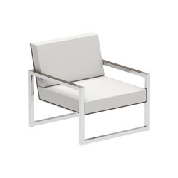 Ninix Lounge 100T with armrests stainless steel | Poltrone | Royal Botania