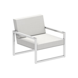 Ninix Lounge 100T with armrests stainless steel | Poltrone | Royal Botania