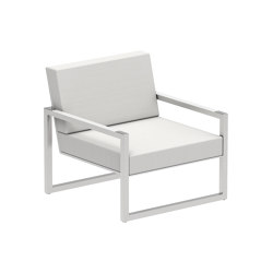 Ninix Lounge 100T with armrests stainless steel | Poltrone | Royal Botania