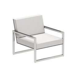 Ninix Lounge 100T with armrests stainless steel | Poltrone | Royal Botania