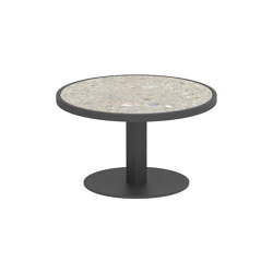 O-Zon side table 53cm round aluminium & ceramic top | Side tables | Royal Botania