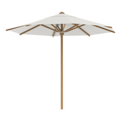 Shady parasol 3m rond teak pole & baleines en teck | Garden accessories | Royal Botania