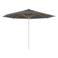 Shady umbrella 3,5m round stainless steel pole & teak ribs | Garden accessories | Royal Botania