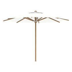 Shady parasol 3,5m rond teak pole & baleines en teck | Parasols | Royal Botania