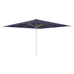 Shady umbrella 3,5x3,5m stainless steel pole & teak ribs | Parasoles | Royal Botania