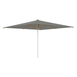 Shady umbrella 3,5x3,5m stainless steel pole & teak ribs | Zona de juegos | Royal Botania