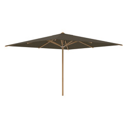 Shady umbrella 3,5x3,5m teak pole & teak ribs | Garden accessories | Royal Botania