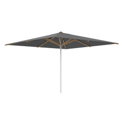 Shady umbrella 3,5x3,5m stainless steel pole & teak ribs | Parasoles | Royal Botania