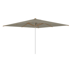 Shady umbrella 3,5x3,5m stainless steel pole & teak ribs | Parasoles | Royal Botania