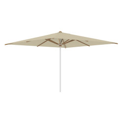 Shady umbrella 3,5x3,5m stainless steel pole & teak ribs | Parasols | Royal Botania