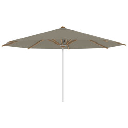 Shady umbrella 4,5m round stainless steel pole & teak ribs | Parasols | Royal Botania